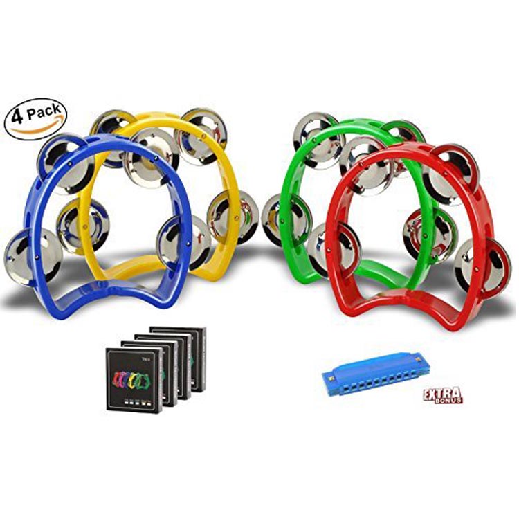 Tambourin à percussion musicale en plastique mini
